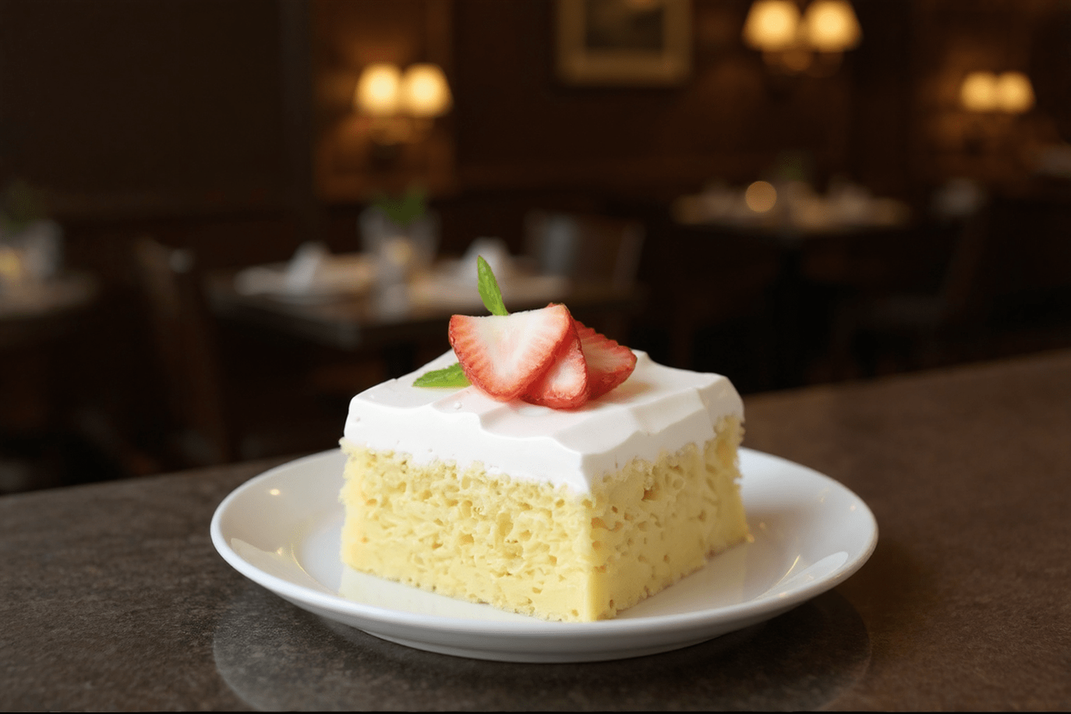 Disfruta de un delicioso postre Tres Leches en Los Amigos Latin Grill. ¡Ven a saborear la auténtica comida salvadoreña en Forest Park, GA!